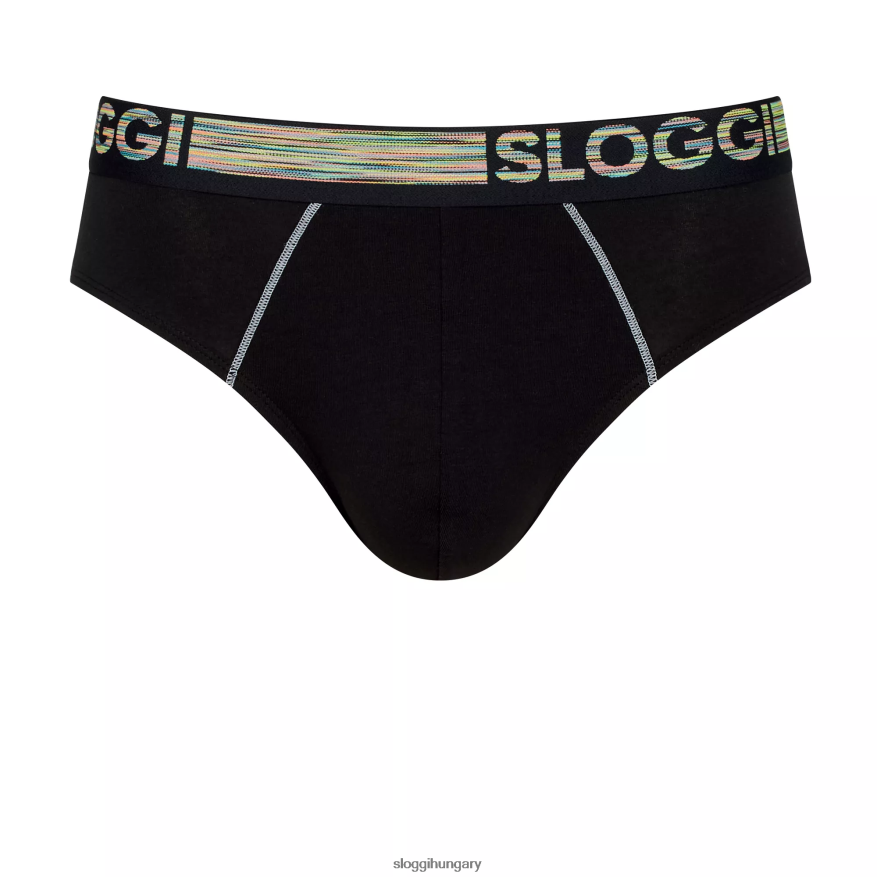 fehérneműt HU sloggi férfiak go abc natural midi rövidnadrág fekete J8248B798