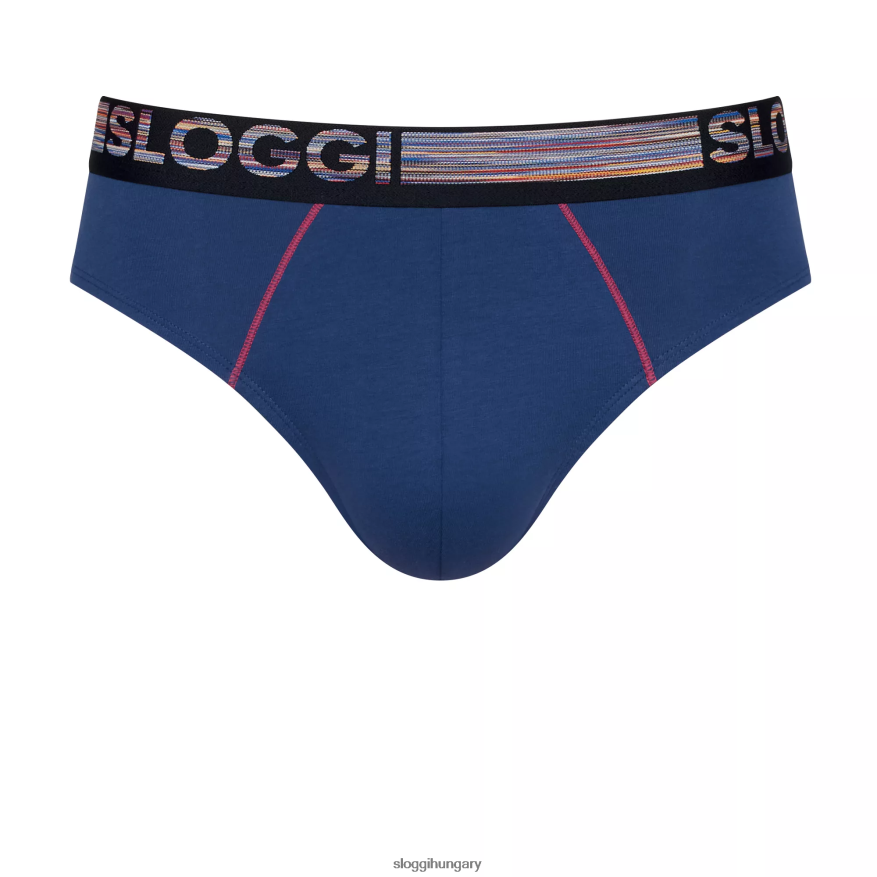 fehérneműt HU sloggi férfiak go abc natural midi rövidnadrág kék-sötét kombináció J8248B826