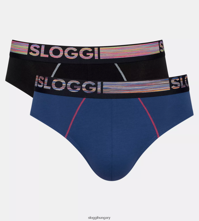 fehérneműt HU sloggi férfiak go abc natural midi rövidnadrág kék-sötét kombináció J8248B826