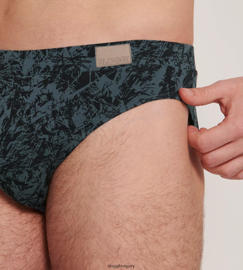 fehérneműt HU sloggi férfiak go natural midi rövidnadrág lila - sötét kombináció J8248B827