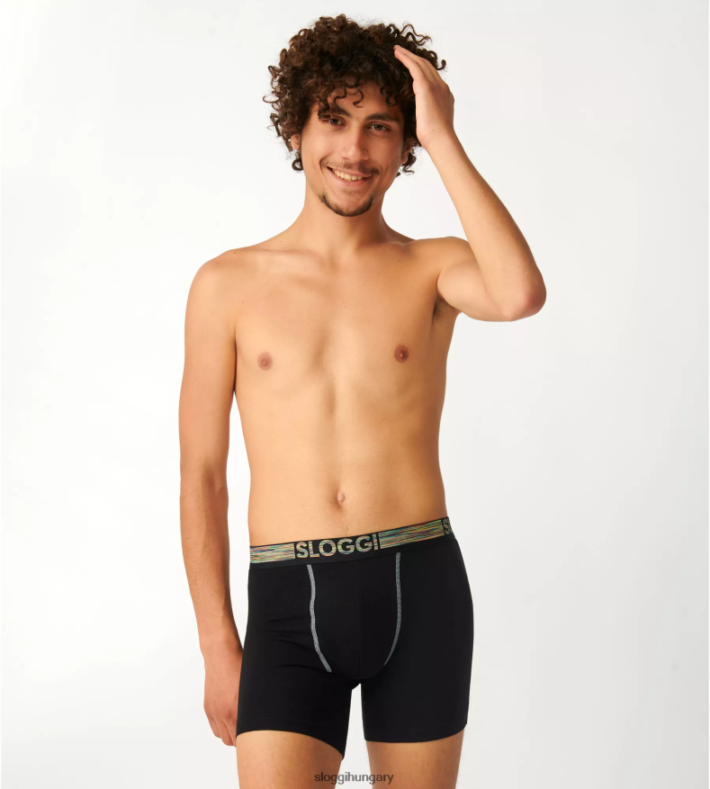 fehérneműt HU sloggi férfiak go abc natural shorts fekete J8248B908