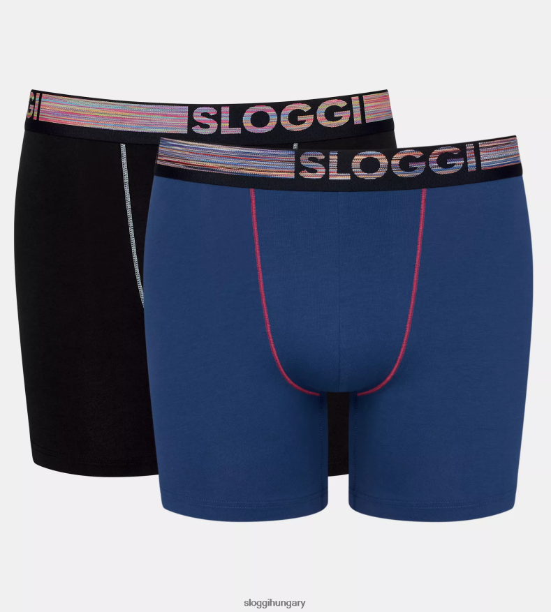 fehérneműt HU sloggi férfiak go abc natural shorts kék-sötét kombináció J8248B914