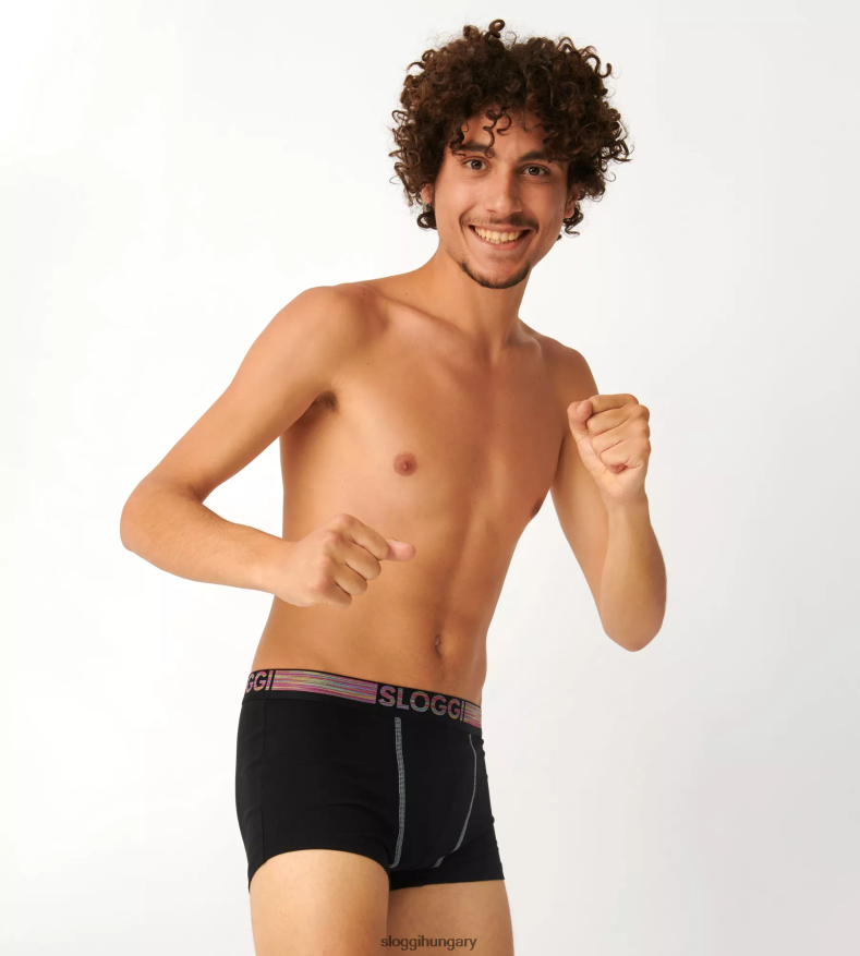 fehérneműt HU sloggi férfiak go abc natural hipster shorts fekete J8248B889