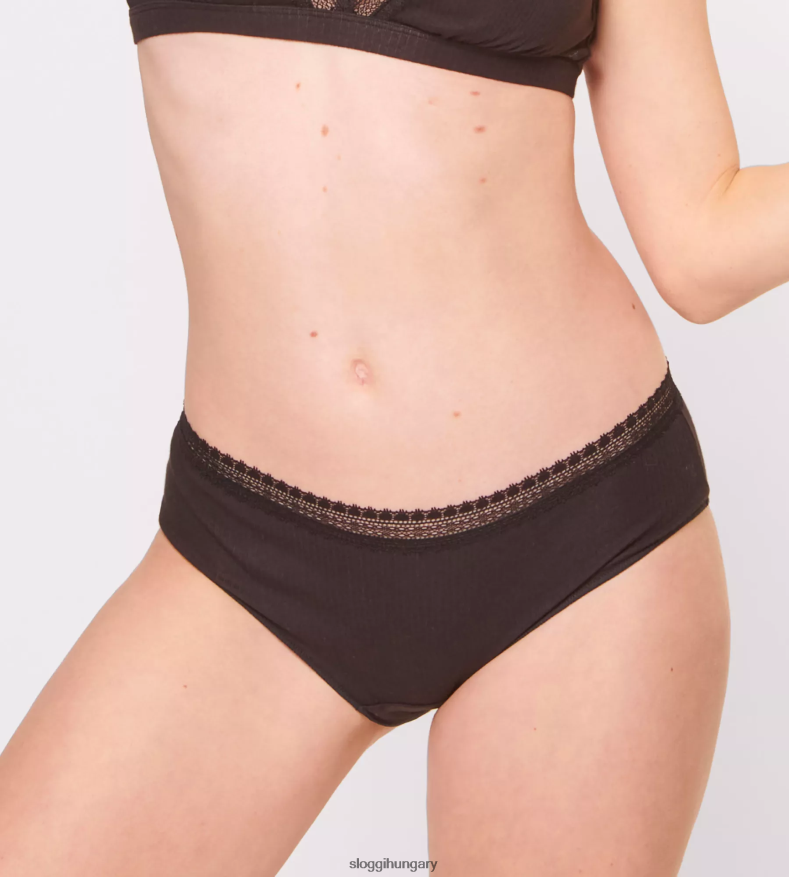 nadrág | HU sloggi nők menj bordás csípőnadrág fekete J8248B55