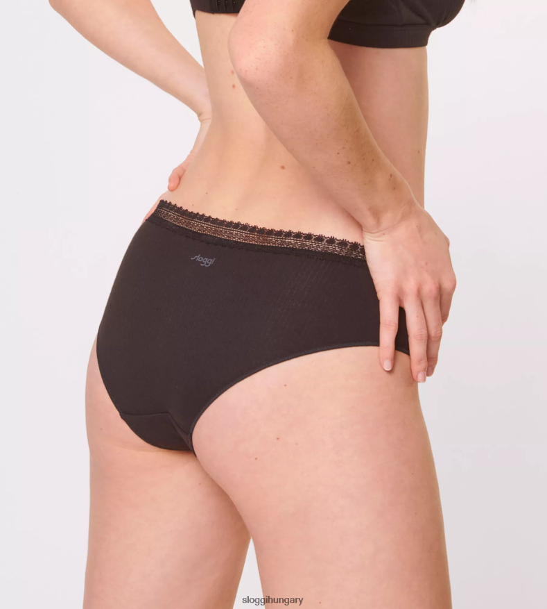 nadrág | HU sloggi nők menj bordás csípőnadrág fekete J8248B644