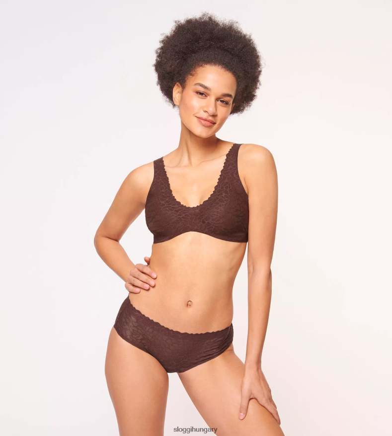 melltartók | HU sloggi nők nulla érzésű csipke bralette ébenbarna J8248B542