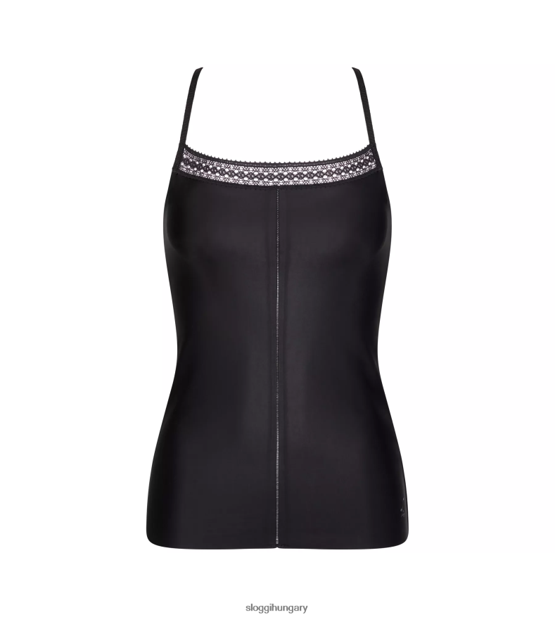 nappaliruha | HU sloggi nők s finom felső spagetti pántokkal fekete J8248B660